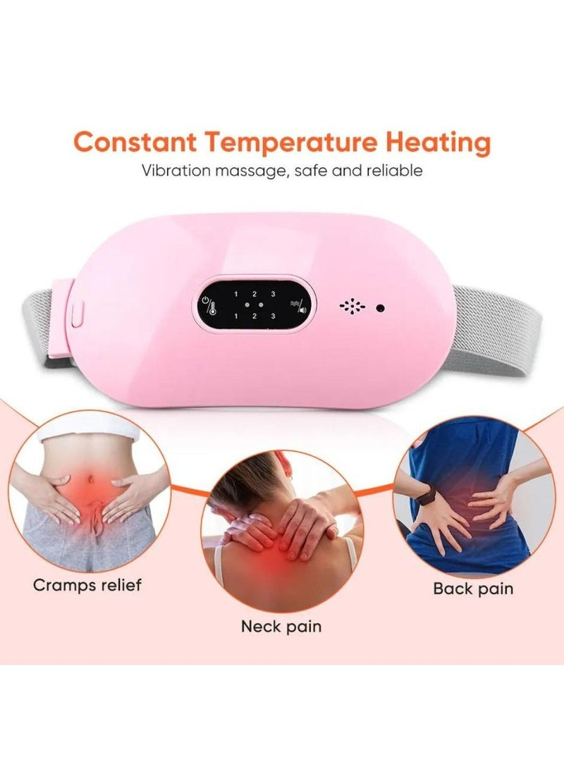 Menstrual Electric Heating Pad Waistband Device Adjustable 4-Speed ​​Rechargeable Heating Cramp Belt Massage