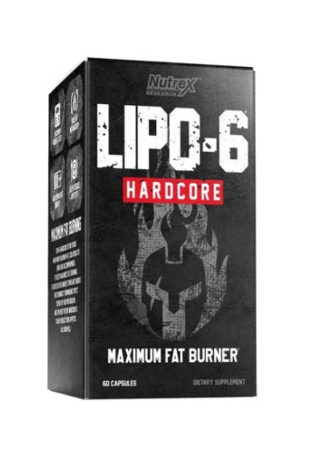 Lipo-6 Hardcore Maximum Fat Burner 60 Capsules