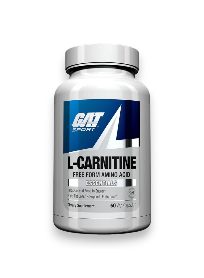 L-Carnitine, Free Form Amino Acid, 60 Capsules