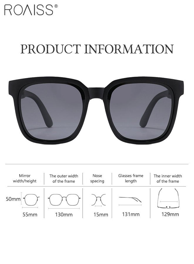 Square Folding Polarized Sunglasses for Kids, UV400 Protection Cute Beach Holiday Sun Glasses, Foldable Sun Shades with Small Portable Box for Boys Girls and Children Age 3-12