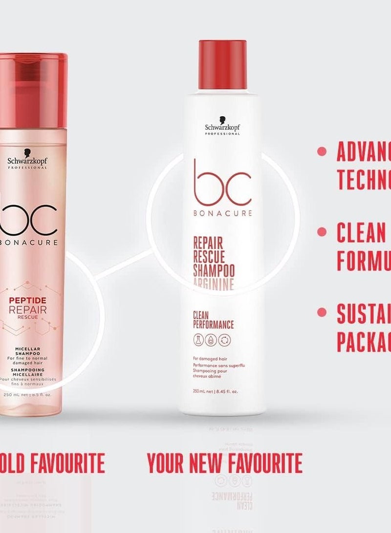 Schwarzkopf Professional Bonacure Peptide Repair Rescue Shampoo 250 Ml