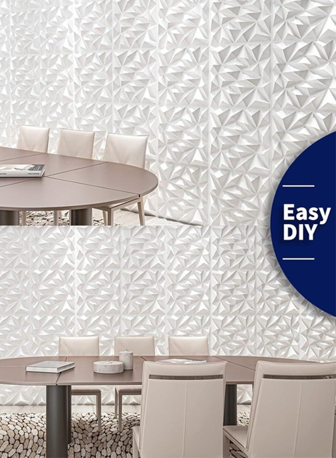 12 Pack 3D Wall Panel for Interior Wall Decor PVC Textured Wall Panels  Modern 3D Wallpaper  White