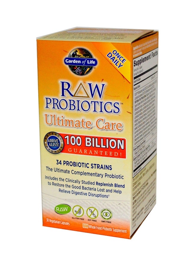 Raw Probiotics Ultimate Care Supplement - 30 Capsules