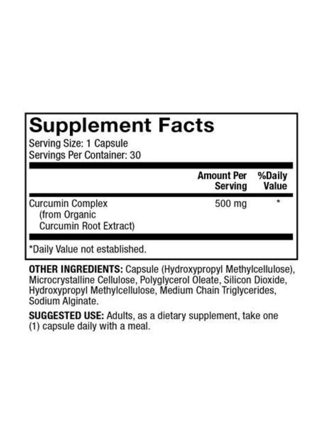 Curcumin Advanced Dietary Supplement 500mg- 30 Capsules