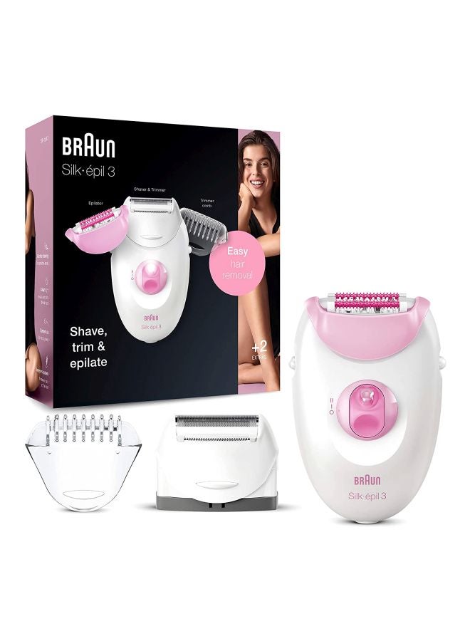 Silk-epil 3 3270 Epilator White/Pink