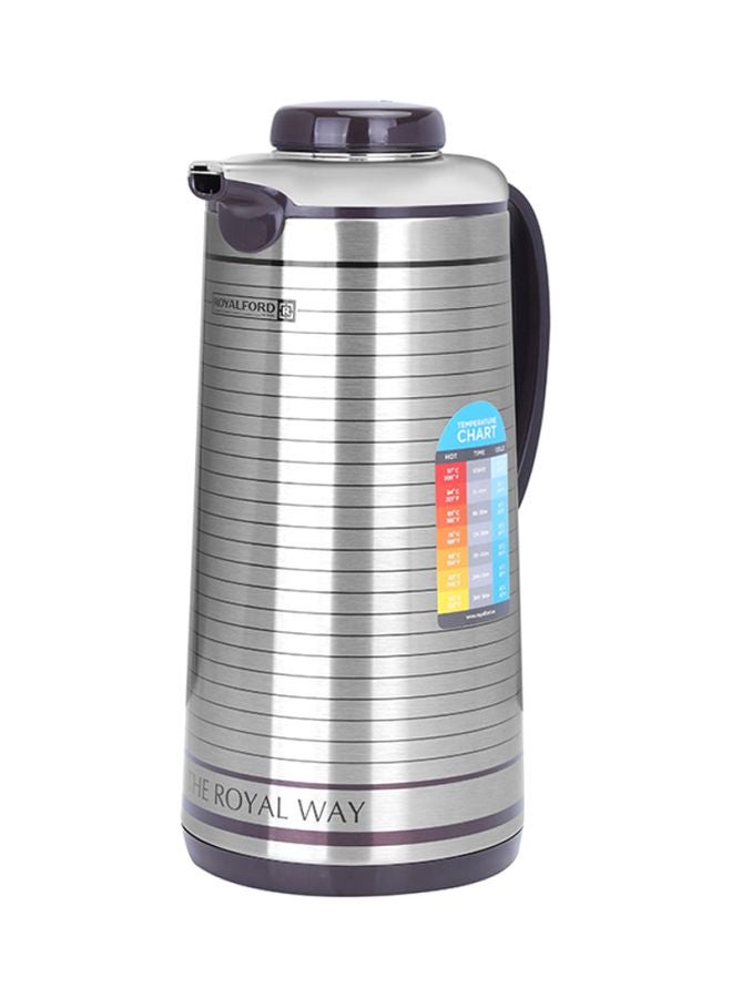 Vacuum Flask Silver/Black 1.6Liters