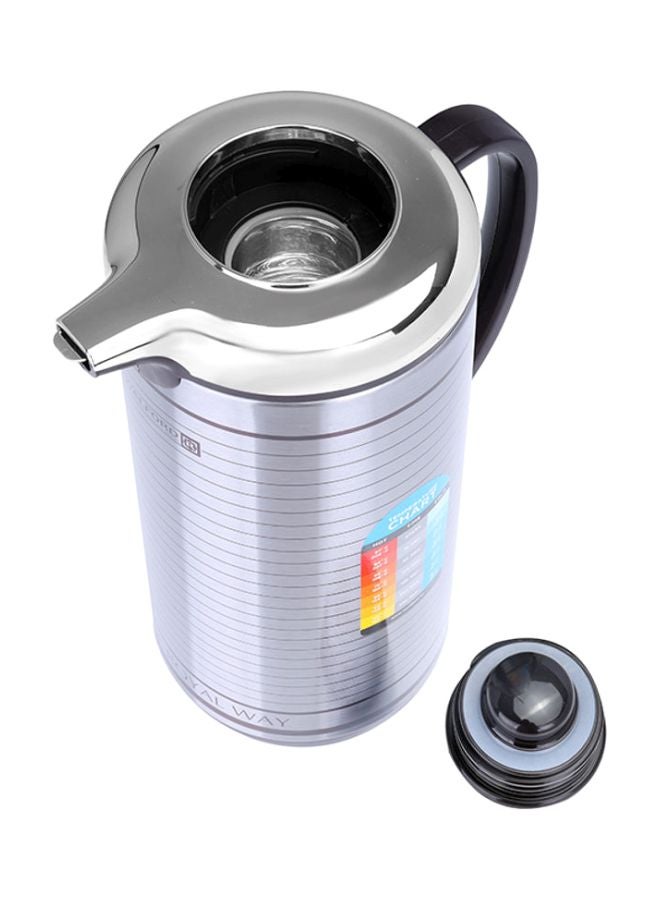 Vacuum Flask Silver/Black 1.6Liters