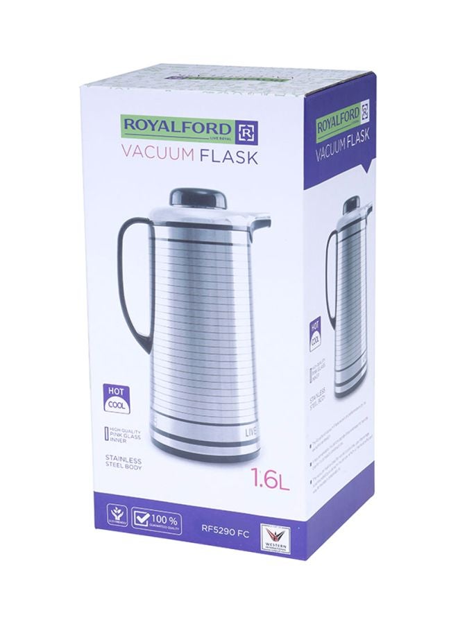 Vacuum Flask Silver/Black 1.6Liters