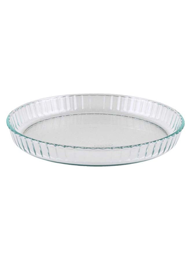 Bake and Enjoy Flan Dish Round 28Cm 1.6L Transparent 28 x 28 x 3.8 cmcm