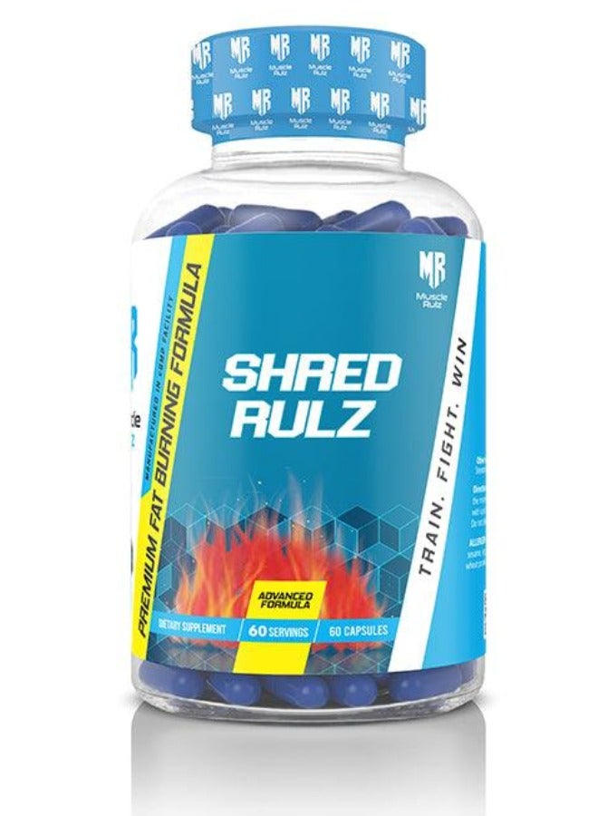 SHRED RULZ Fat Burner 60 Capsules 60 Servings