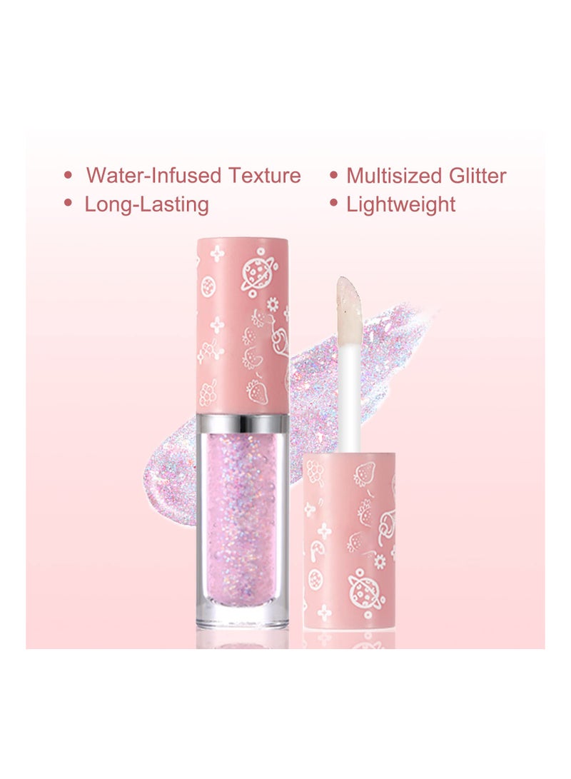 8PCS Liquid Glitter Eyeshadow Makeup, Shimmer Metallic Glitter Eye Shadow,Quick Drying, High Pigmented, Lightweight Glitter Glue for Creates Sparkly Crystals Eye Makeup Full of Girly Feeling