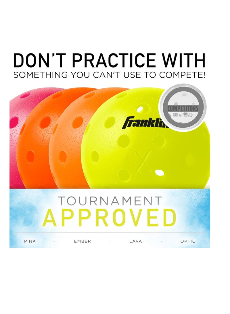 Franklin Sports Outdoor Pickleballs - X-40 Pickleball Balls - USA Pickleball (USAPA) Approved - Official US Open Ball - 3 Pack