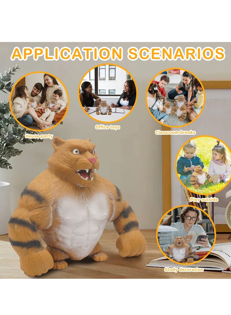 Squeeze Tiger Toys, Fun Stretch Tiger Toy, Sensory Tiger Toys for Relieving Stress and Anxiety, Stretchy and Squishy Tiger Toy, for Kids and Adults