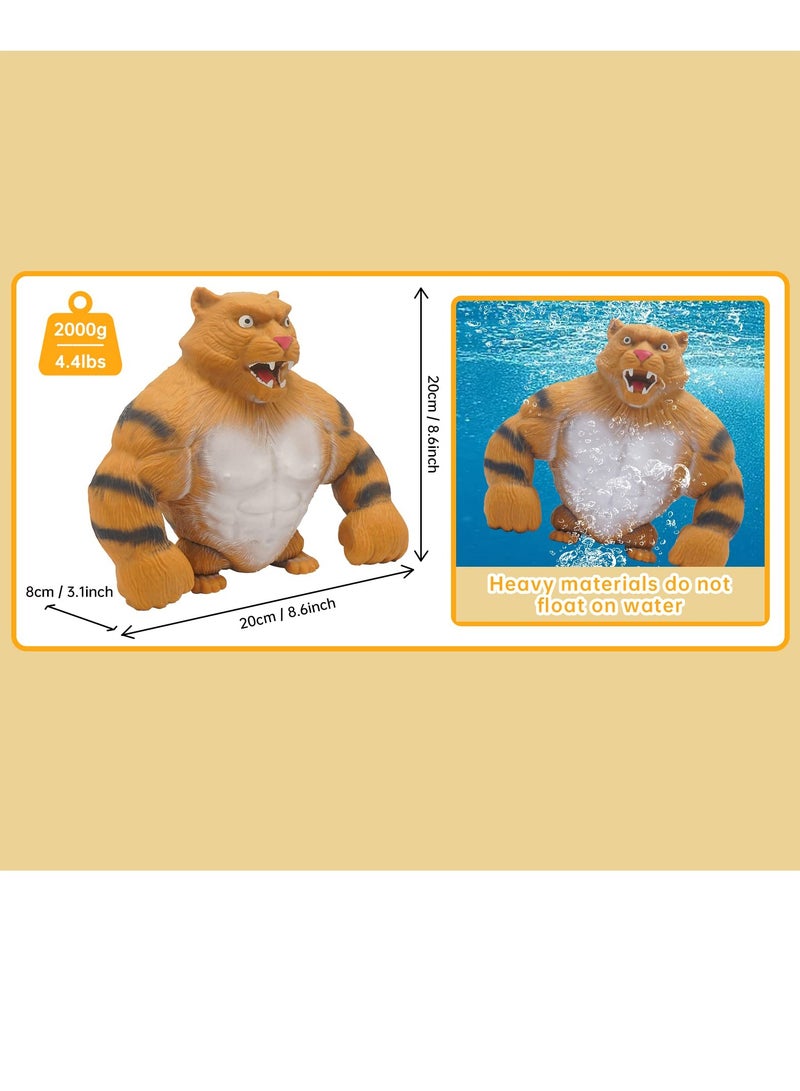 Squeeze Tiger Toys, Fun Stretch Tiger Toy, Sensory Tiger Toys for Relieving Stress and Anxiety, Stretchy and Squishy Tiger Toy, for Kids and Adults