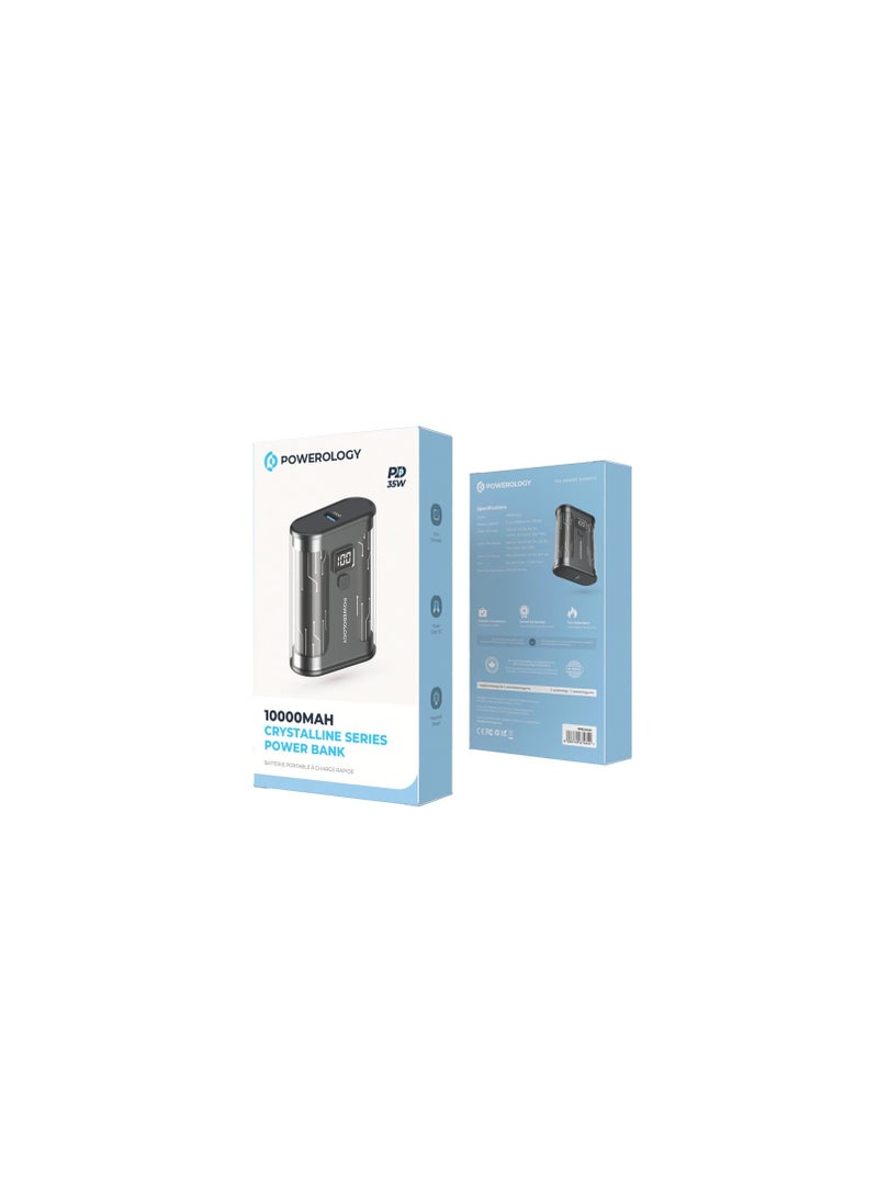 Crystalline Series Powerbank 10000mAh PD 35W - Transparent/Grey