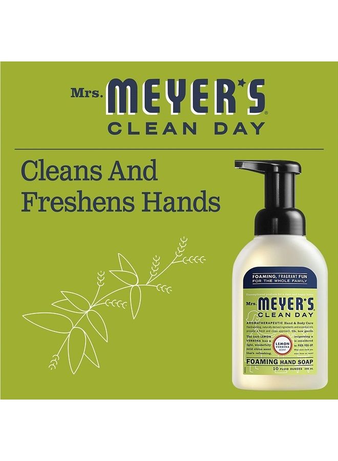 Mrs. Meyer's Clean Day Foaming Hand Soap, Lemon Verbena Scent, 10 Fl oz (Pack of 2)