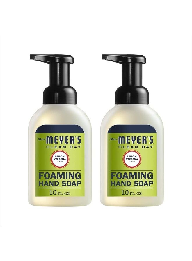 Mrs. Meyer's Clean Day Foaming Hand Soap, Lemon Verbena Scent, 10 Fl oz (Pack of 2)