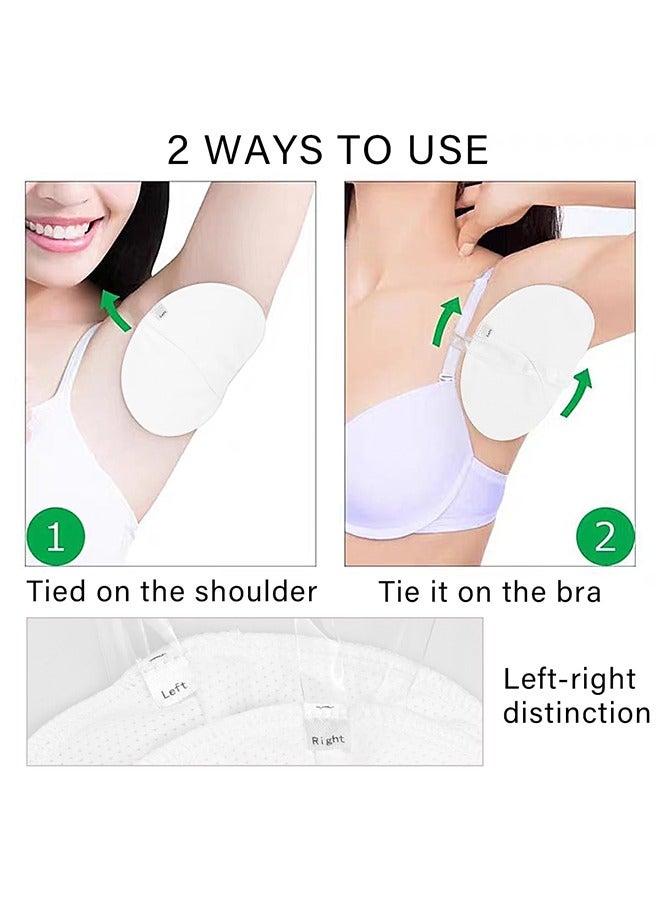 4 Pairs Underarm Sweat Pads Reusable Sweat Absorbing Guards Washable Armpit Sweat Pads with Shoulder Strap Under Arm Sweat Protectors Women Breathable Absorbent Sweat Pads Guards for Women and Men