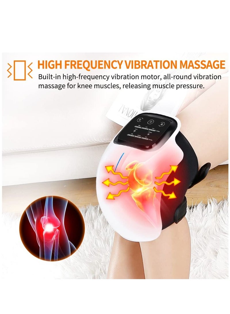 Knee Massager, Infrared Heated Vibration Physiotherapy Arthritis Massager, Kneading and Joint Warmer Rechargeable LED Display