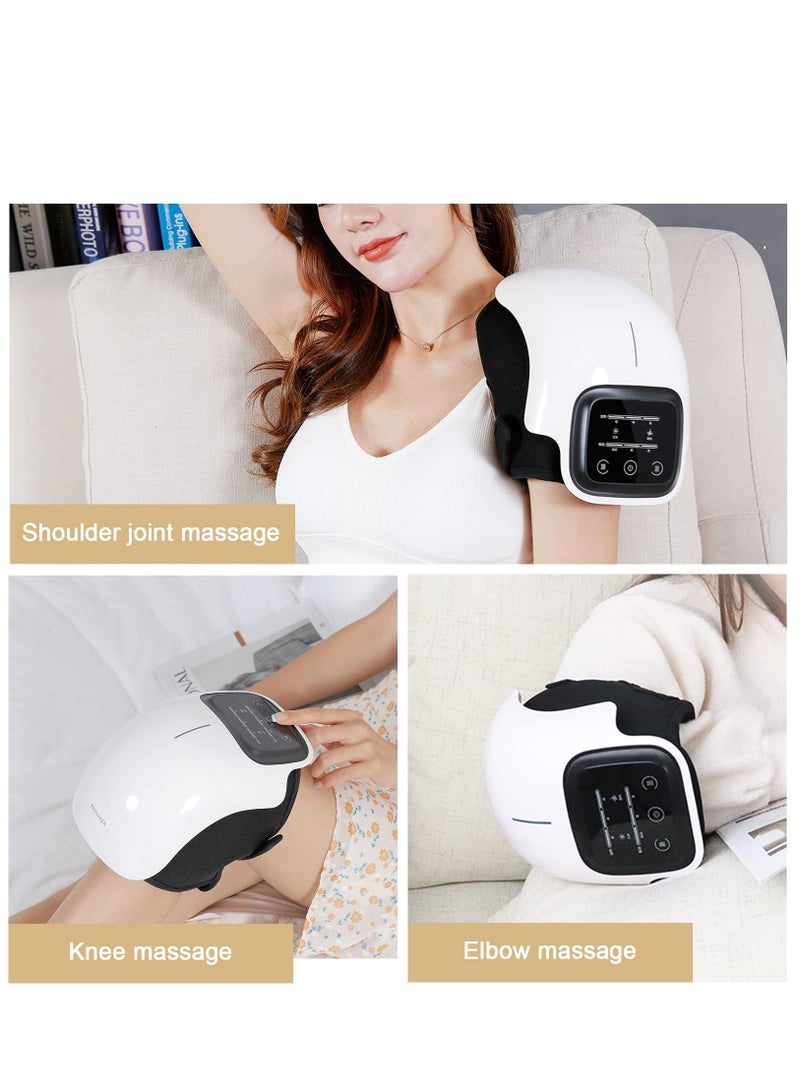 Knee Massager, Infrared Heated Vibration Physiotherapy Arthritis Massager, Kneading and Joint Warmer Rechargeable LED Display