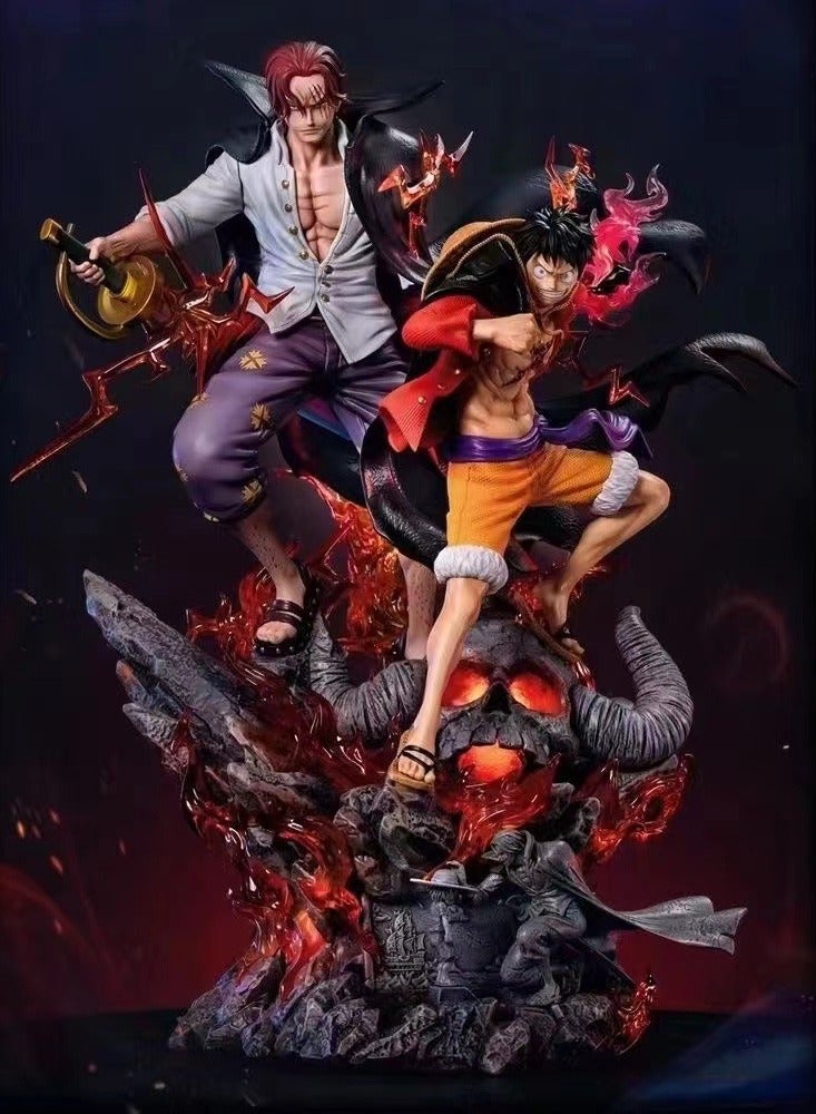 One Piece Legacy and Bonds Series Luffy Shanks Statue Model