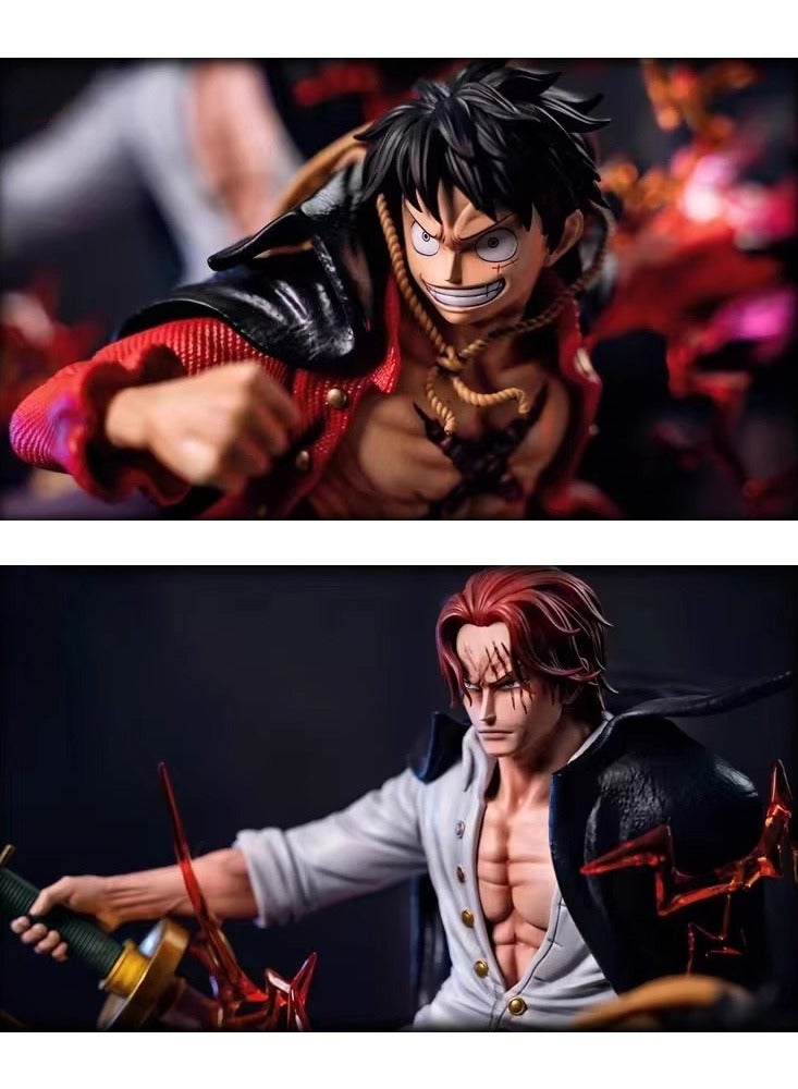 One Piece Legacy and Bonds Series Luffy Shanks Statue Model