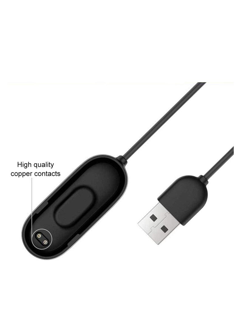 USB Charging Cable, 20 CM USB Charger Line for Mi Band 4 Replacement Cord Charger Adapter Compatible for Xiaomi Mi Band 4 Smart Band Wristband Bracelet USB Docking Station Smartwatch Accessory