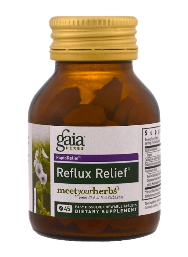 Reflux Relief Supplement - 45 Chewable Tablets