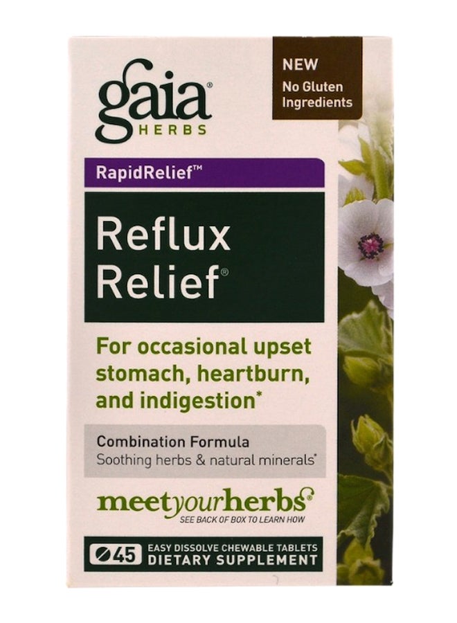 Reflux Relief Supplement - 45 Chewable Tablets