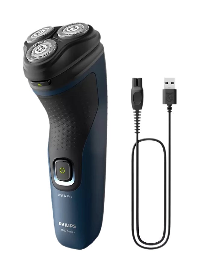 Wet And Dry Electric Shaver 1000 Series S1151/00 Blue/Black