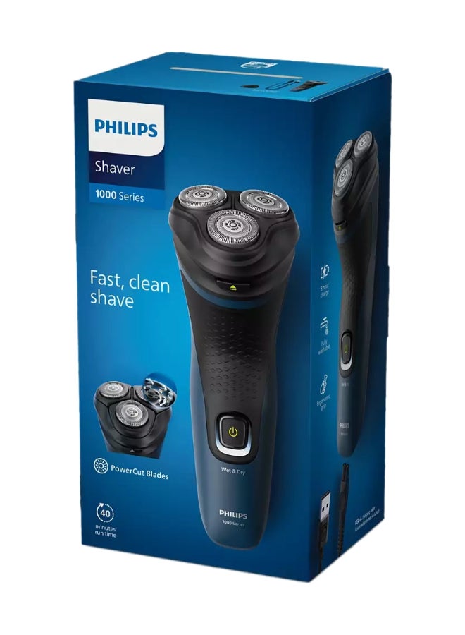 Wet And Dry Electric Shaver 1000 Series S1151/00 Blue/Black