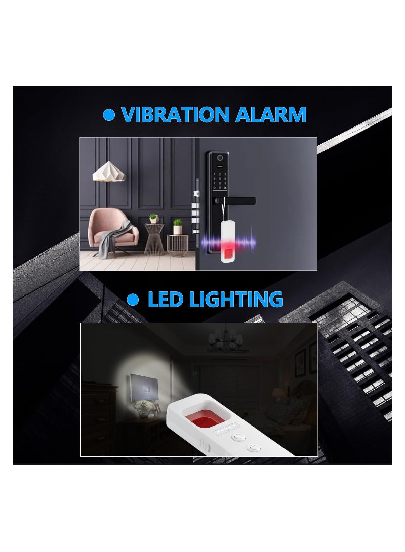 1PCS Hidden Camera Detectors Anti Spy Detector Tracker Detector Infrared Camera Scanner Bug Detector Listening Device Detector RF Signal Scanner Device for Cars Indoor Outroom (White)