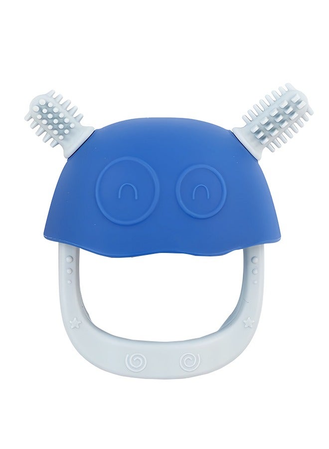 Mini-Monster Baby Teething Toy in Blue (From 3 Months) - Platinum Silicone, Non-Toxic & Easy to clean