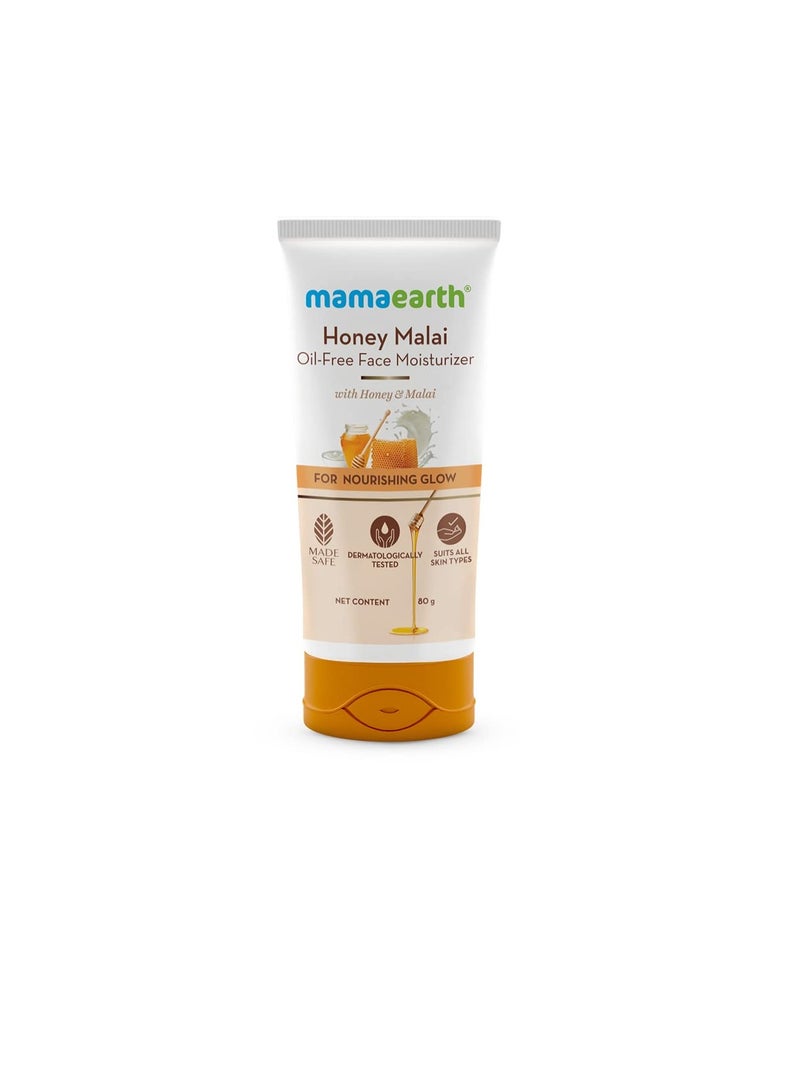 Mamaearth Honey Malai Oil Free Face Moisturizer for Nourishing Glow 80 g