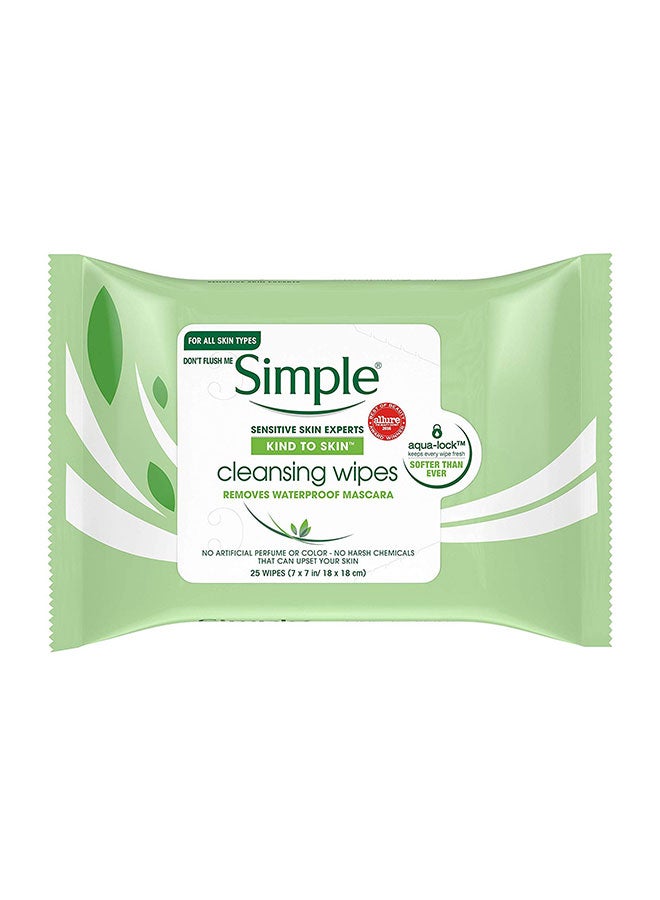 Cleansing Facial Wipes, 25 Count