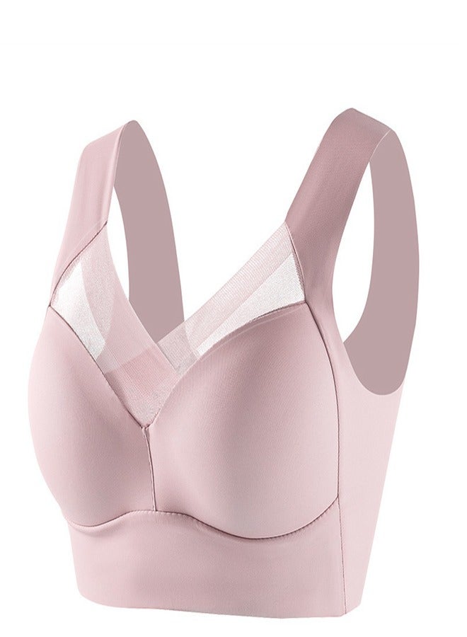 Thin And Breathable Vest Underwear Without Steel Rings Pink