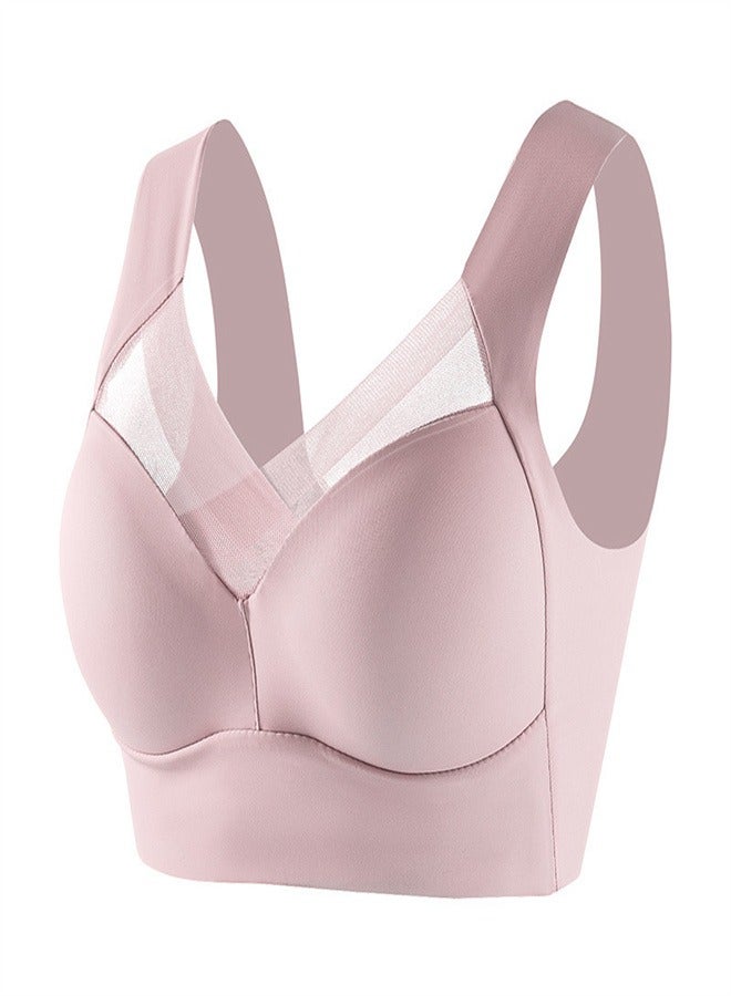 Thin And Breathable Vest Underwear Without Steel Rings Pink