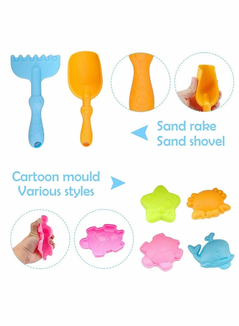 Beach Toys for Toddlers Soft Material Truck Molds with Mesh Bag Sand and Water Play Assorted Colour Colorful Kids Castle