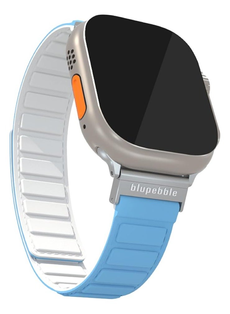 Blupebble Silicone Reversible Magnetic Strap Designed for Apple Watch Series Ultra/8/7-49/45/44/42 MM