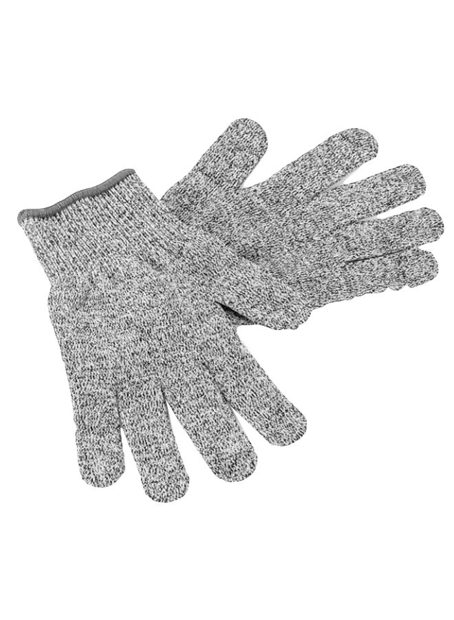 Pair Of Cut-Resistant Kitchen Protection Gloves Grey One Size