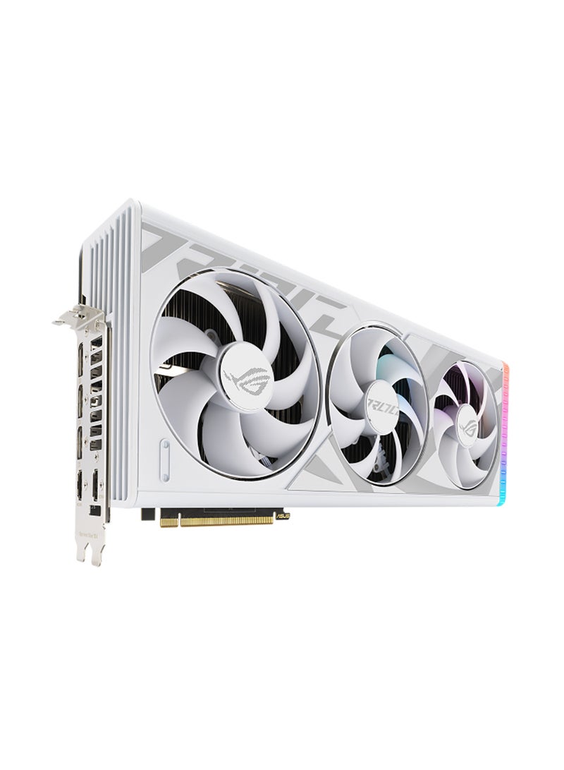 ROG Strix GeForce RTX 4080 SUPER OC Edition Graphics Card, 16GB GDDR6X 256-Bit Memory, 2640 MHz Boost Clock, 23 Gbps Memory Speed, 10240 CUDA Cores, PCI Express 4.0, 90YV0KB2-M0NA00 White