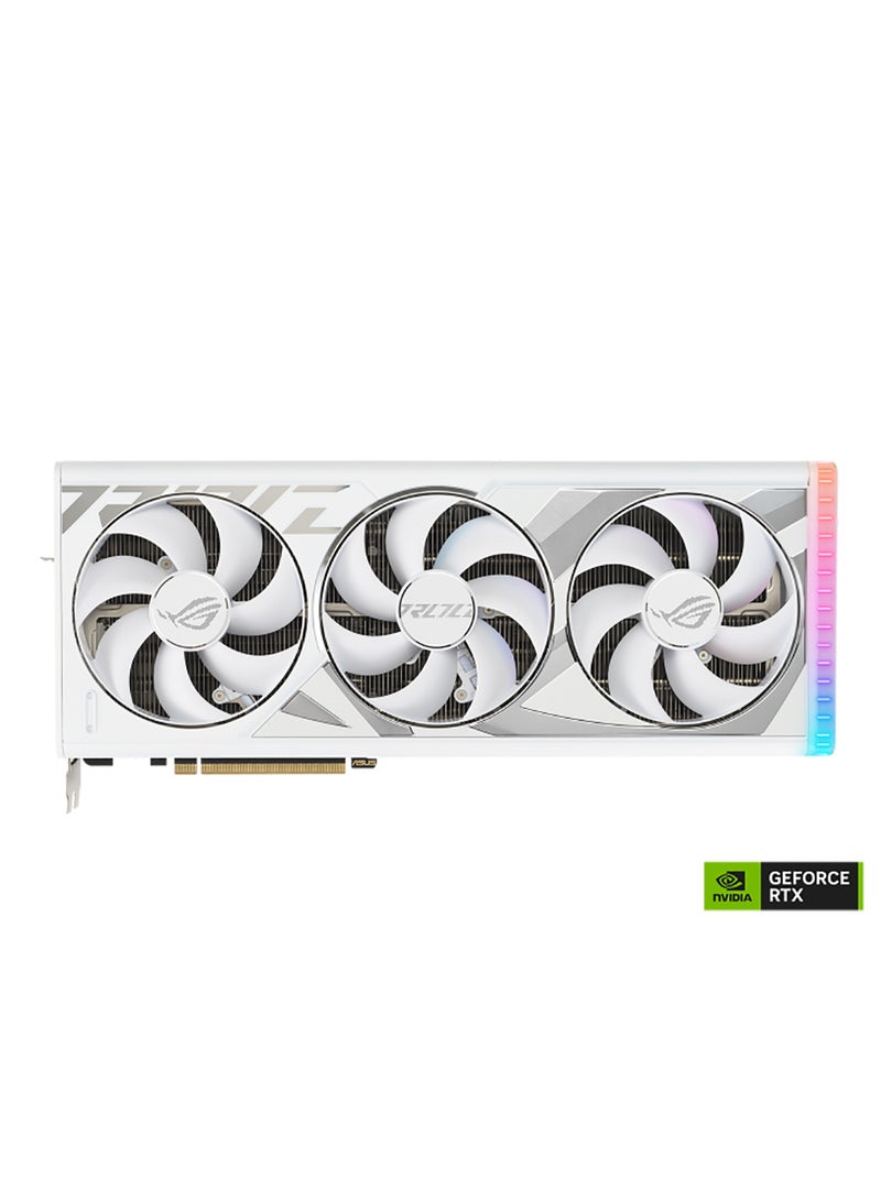 ROG Strix GeForce RTX 4080 SUPER OC Edition Graphics Card, 16GB GDDR6X 256-Bit Memory, 2640 MHz Boost Clock, 23 Gbps Memory Speed, 10240 CUDA Cores, PCI Express 4.0, 90YV0KB2-M0NA00 White