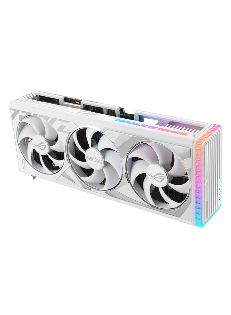 ROG Strix GeForce RTX 4080 SUPER OC Edition Graphics Card, 16GB GDDR6X 256-Bit Memory, 2640 MHz Boost Clock, 23 Gbps Memory Speed, 10240 CUDA Cores, PCI Express 4.0, 90YV0KB2-M0NA00 White