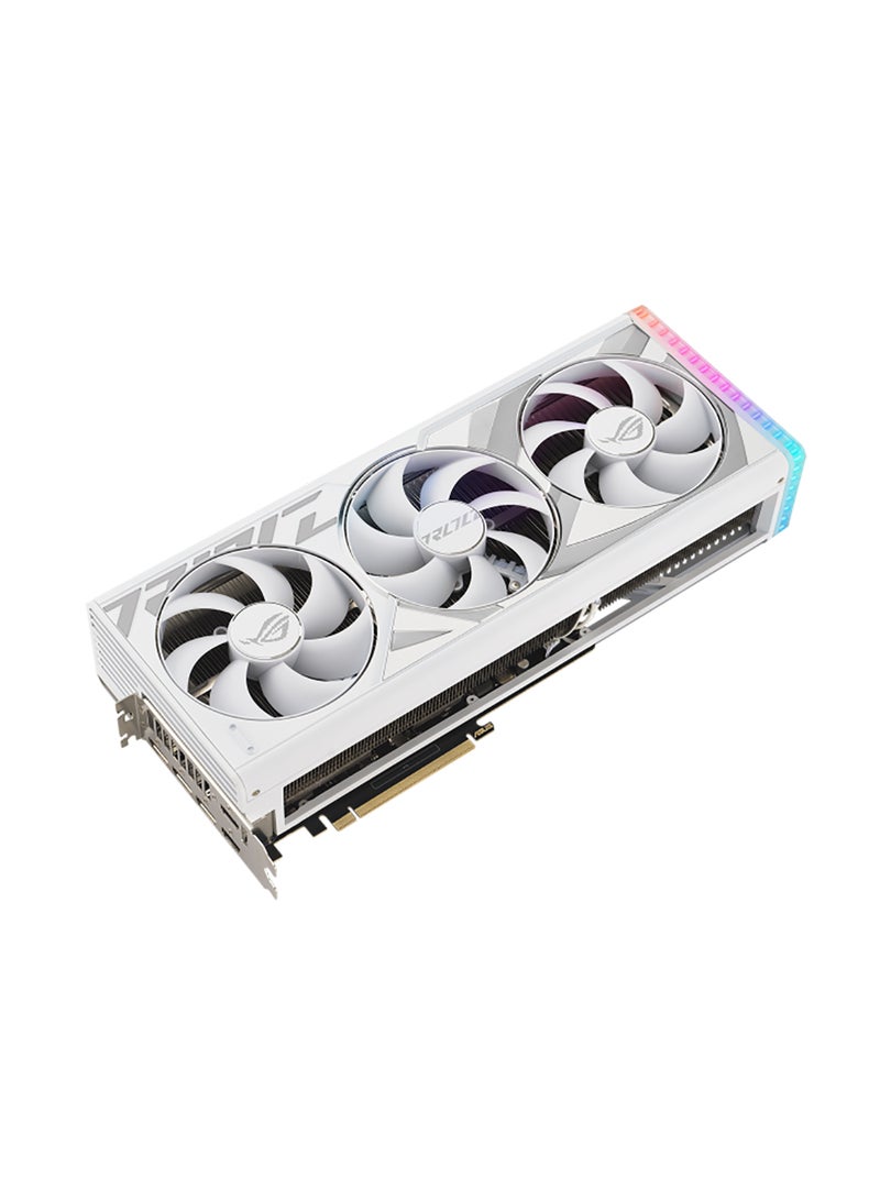 ROG Strix GeForce RTX 4080 SUPER OC Edition Graphics Card, 16GB GDDR6X 256-Bit Memory, 2640 MHz Boost Clock, 23 Gbps Memory Speed, 10240 CUDA Cores, PCI Express 4.0, 90YV0KB2-M0NA00 White