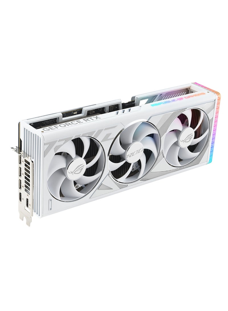 ROG Strix GeForce RTX 4080 SUPER OC Edition Graphics Card, 16GB GDDR6X 256-Bit Memory, 2640 MHz Boost Clock, 23 Gbps Memory Speed, 10240 CUDA Cores, PCI Express 4.0, 90YV0KB2-M0NA00 White