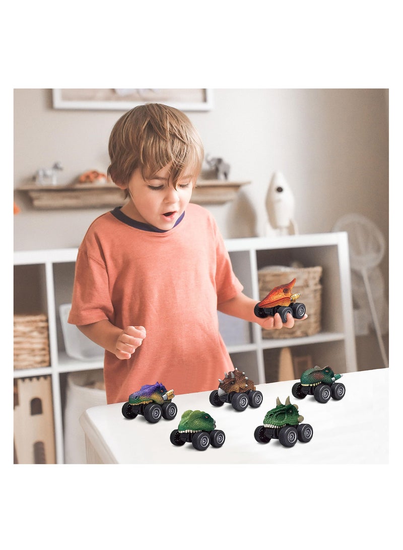 Dinosaur Toys Pull Back Cars, Dino Car Toy Set for Kids, Pull Back Vehicles for Dinosaur Games, Birthday Gifts for Age 2 3 4 5 6 Year Old Toddlers Boys Girls (6 Pack)