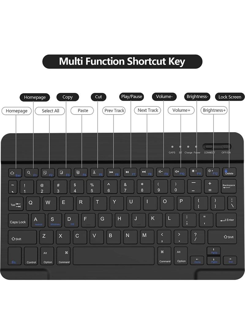 Keyboard Case for Xiaomi Pad 6 / Pad 6 Pro 11 Inch 2023 Tablet Slim PU Stand Cover with Magnetically Detachable Wireless Bluetooth Keyboard (Xiaomi Pad 6/6 Pro 11)