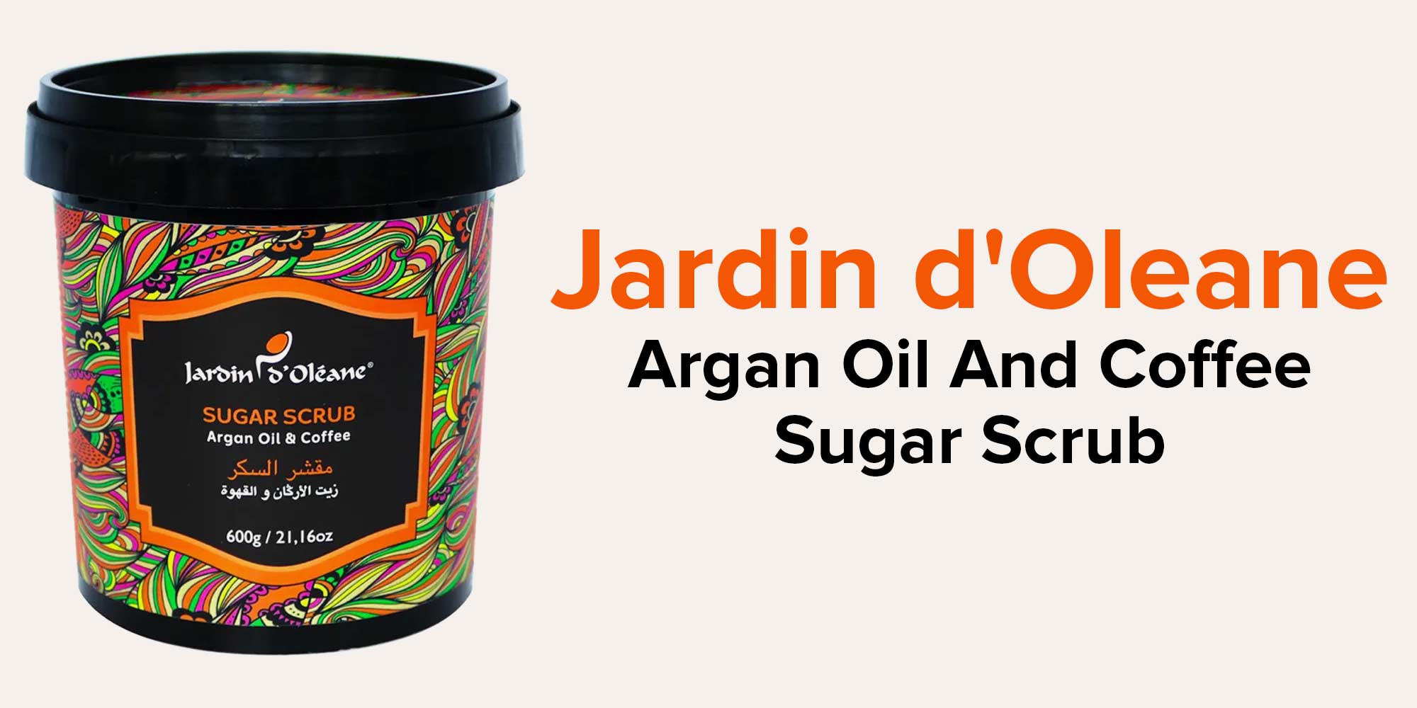 Sugar Scrub With Argan Oil And Coffee Black 600grams