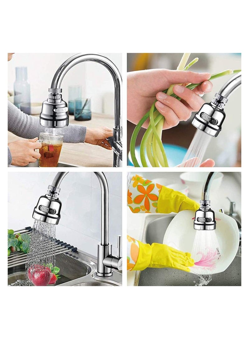 Faucet Head Water Filters, 3 Modes Adjustable Faucet Sprayer Head, 360°Rotatable Moveable Flexible Kitchen Tap Purified Water Head