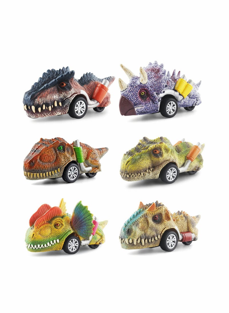 Dinosaur Toys for Kids 3-5, Pull Back Dinosaur Cars for 3 4 5 6 7 Year Old Boys Girls 6 Pack Dino Toys Gifts for Toddlers